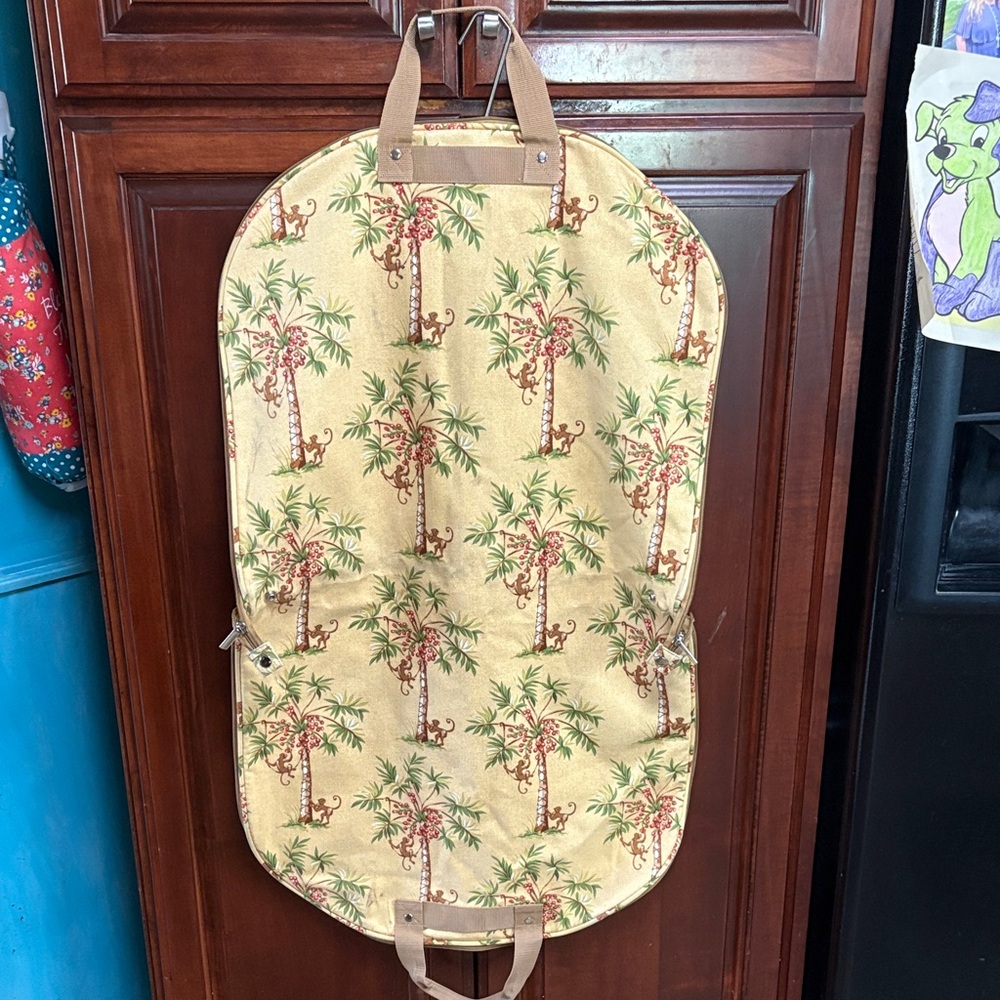 Palm Tree and Monkey Print Garment Bag
